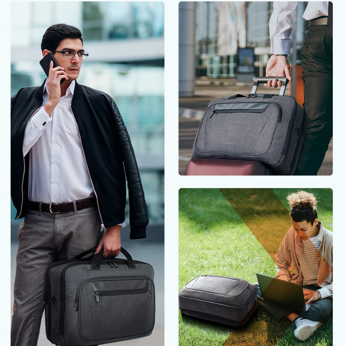 Biagio – Sacoche Ordinateur Homme Spacieuse et Ergonomique