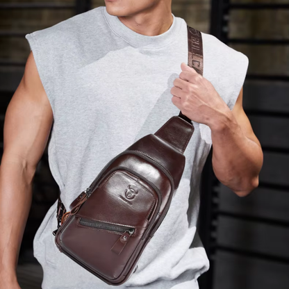 Marcello – Sacoche Bandoulière Homme Grande Capacité en Cuir