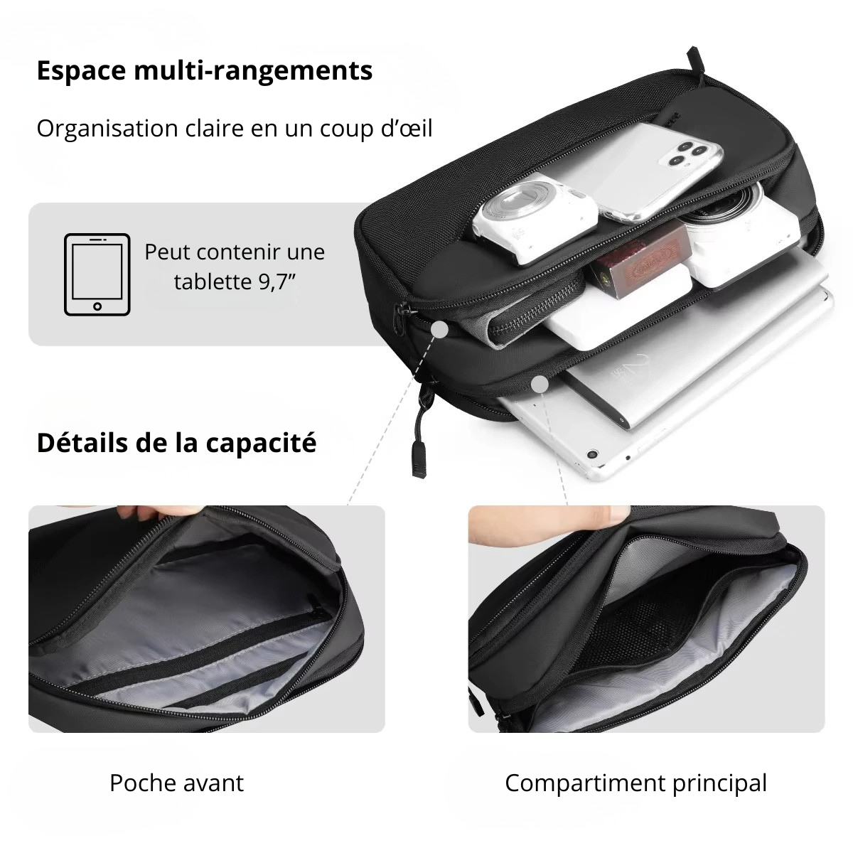 Maldini – Sacoche Banane Homme Pratique et Élégante pour Hommes Actifs