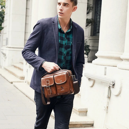 Ettore – Sacoche Homme Luxe en Cuir Véritable & Élégance Professionnelle