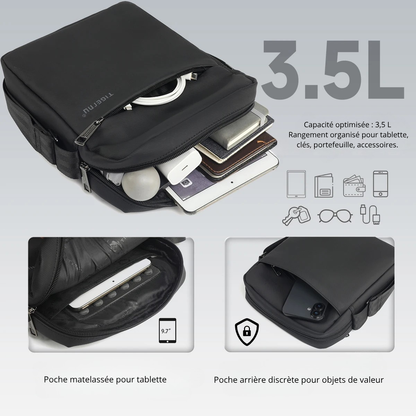 Gasparo – Petite Sacoche Homme Étanche et Élégante pour iPad