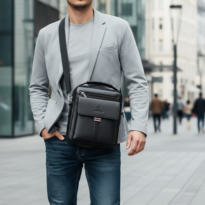 Sante – Sacoche Bandoulière  Homme en Cuir Imperméable, Élégance & Grande Capacité