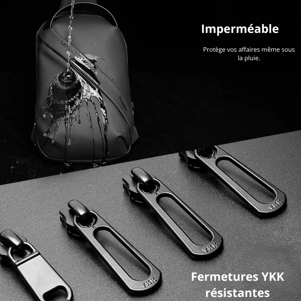 Renato – Sacoche Bandoulière Homme Confortable pour Ville et Moto