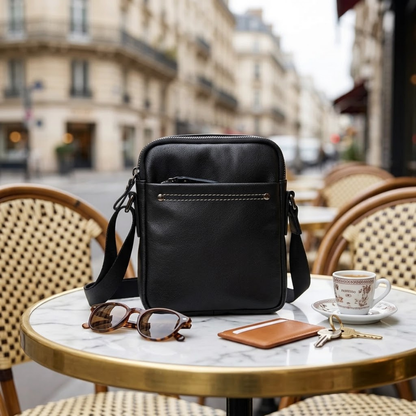 Dino – Sacoche Bandoulière Homme Cuir Multipoches