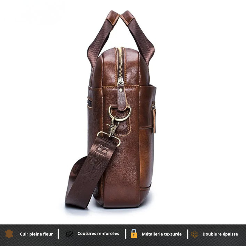 Ritorri – Sacoche Ordinateur Homme en Cuir Premium