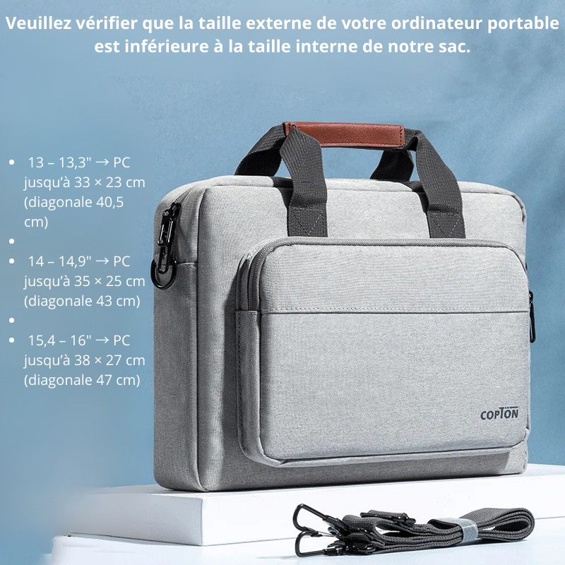 Mattéo – Sacoche Ordinateur Homme en Polyester Business