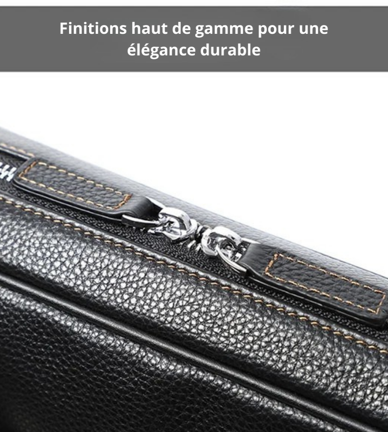 Adriano – Sacoche Ordinateur Homme en Cuir Authentique