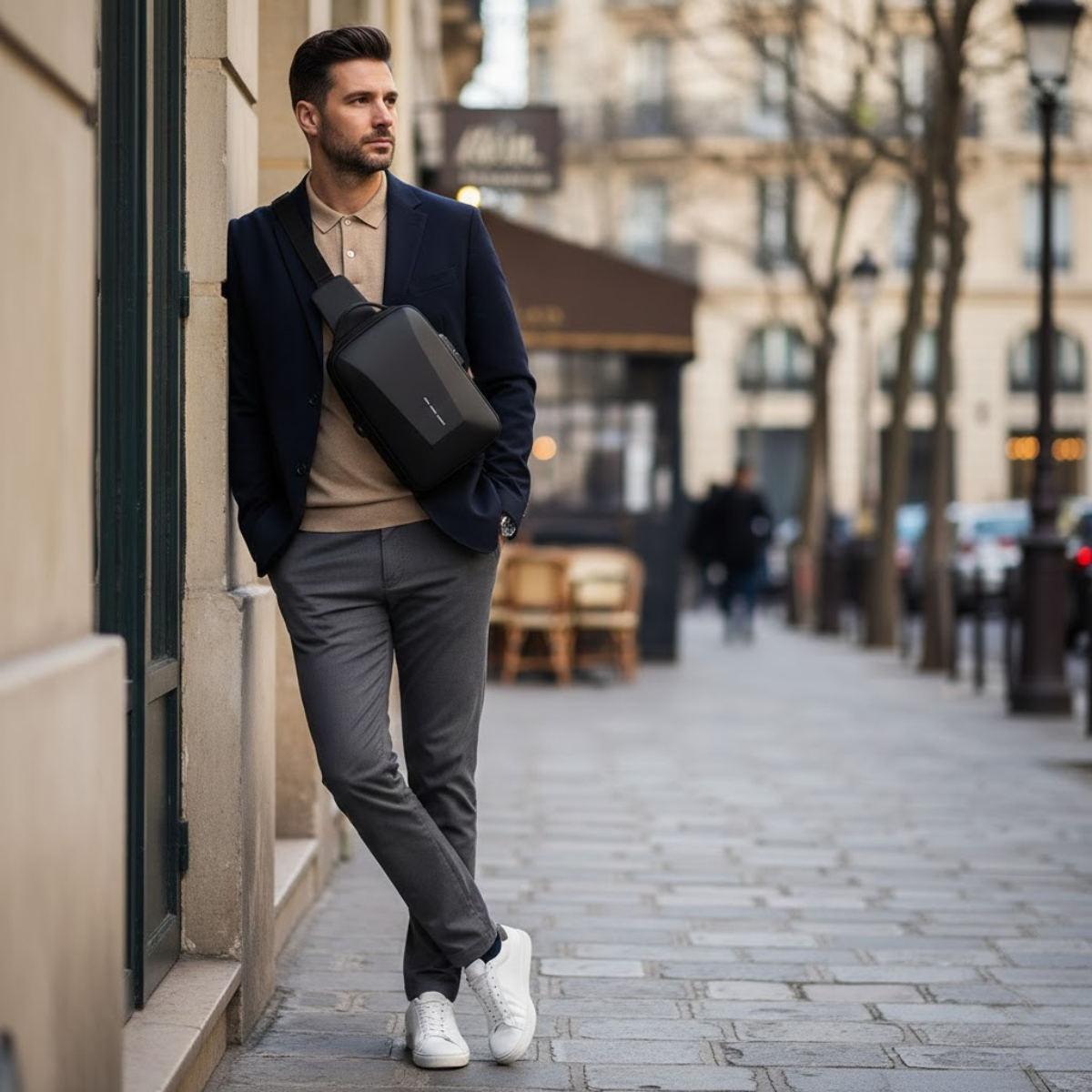 Urbano – Sacoche Bandoulière Antivol avec Verrou à Code & Port USB, Sécurité