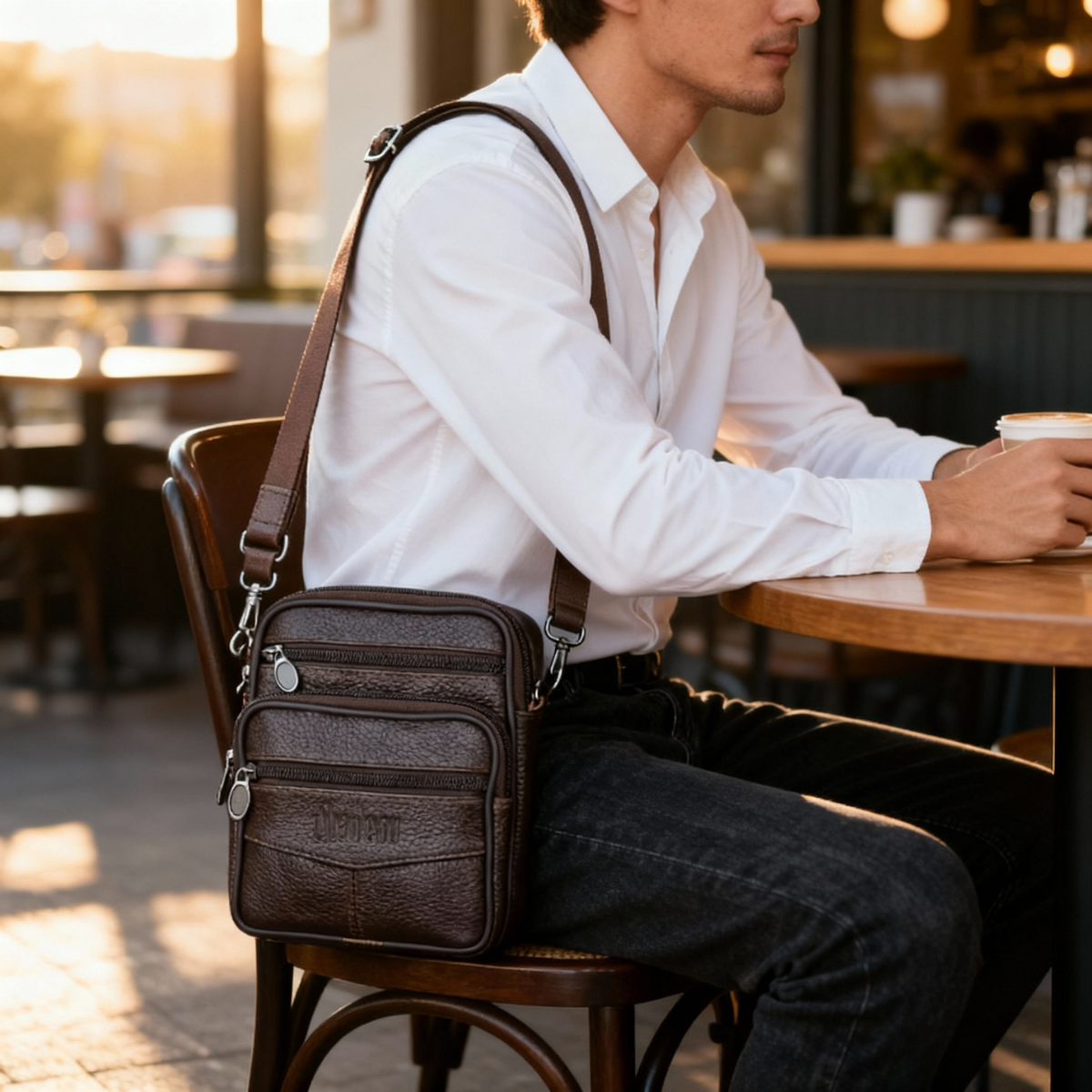 Nicolo – Petite Sacoche Homme Polyvalente pour Voyage et Quotidien