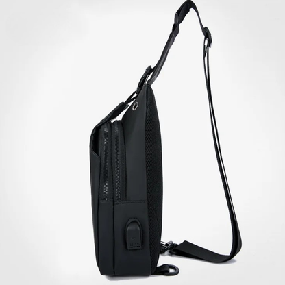 Gianni – Sacoche Bandoulière Homme Connectée avec Port USB