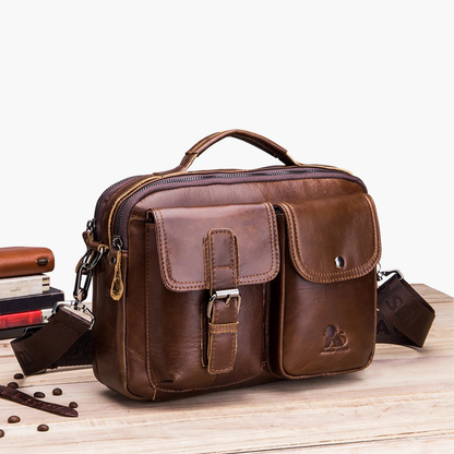 Ettore – Sacoche Homme Luxe en Cuir Véritable & Élégance Professionnelle