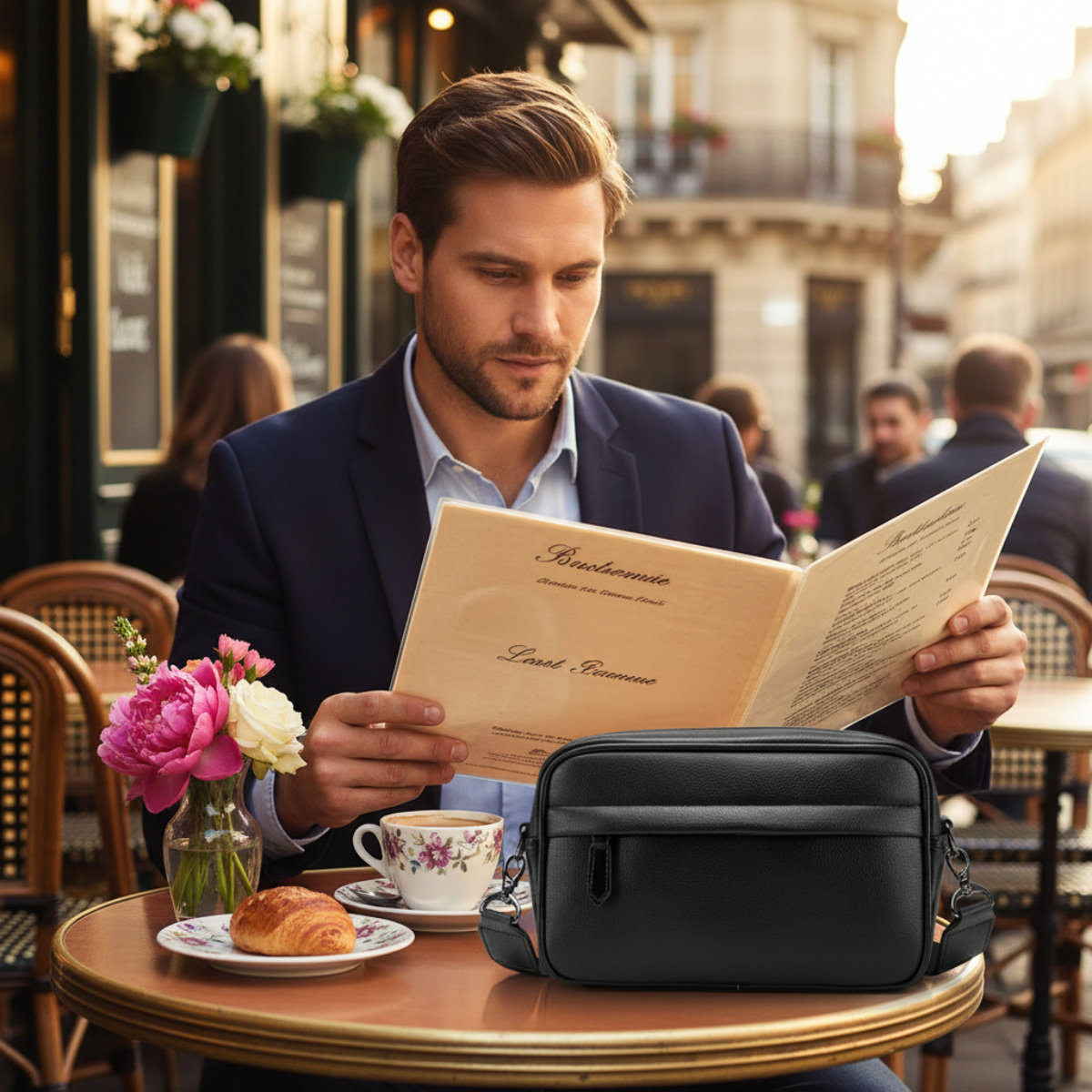 Claudio – Sacoche Bandoulière Homme rectangulaire Distinguée pour Affirmer son Style