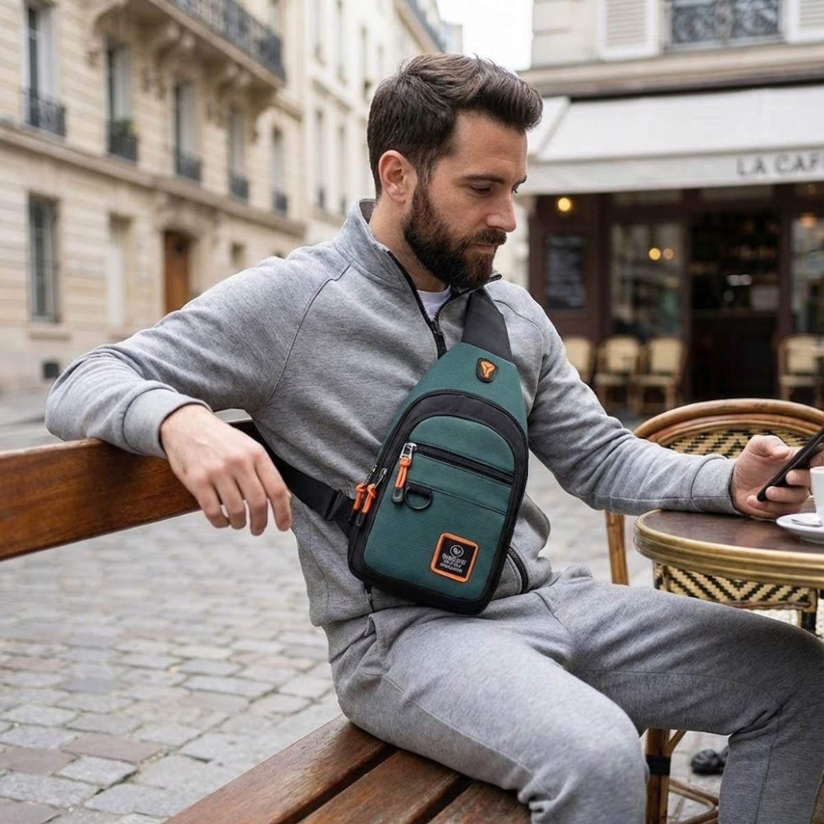 Luca –  Sacoche Bandoulière Homme Imperméable Urbaine et Polyvalente