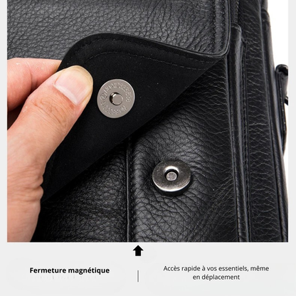 Pellegrino – Sacoche Ordinateur Homme en Cuir Professionnelle