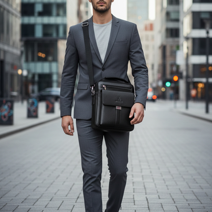 Sante – Sacoche Bandoulière  Homme en Cuir Imperméable, Élégance & Grande Capacité