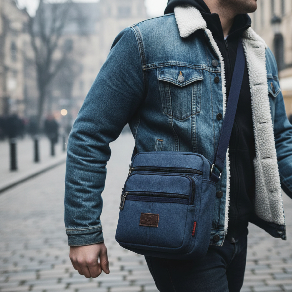 Leandro – Sacoche Bandoulière Homme Pratique et Organisée