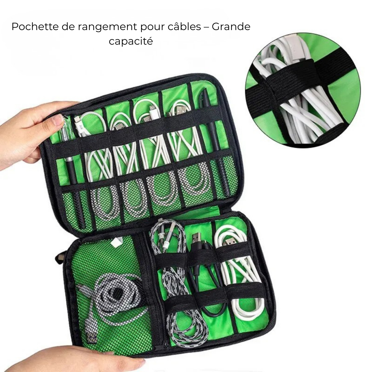 Organiseur de Câbles & Accessoires – Grande Capacité, Étanche et Ultra-Pratique