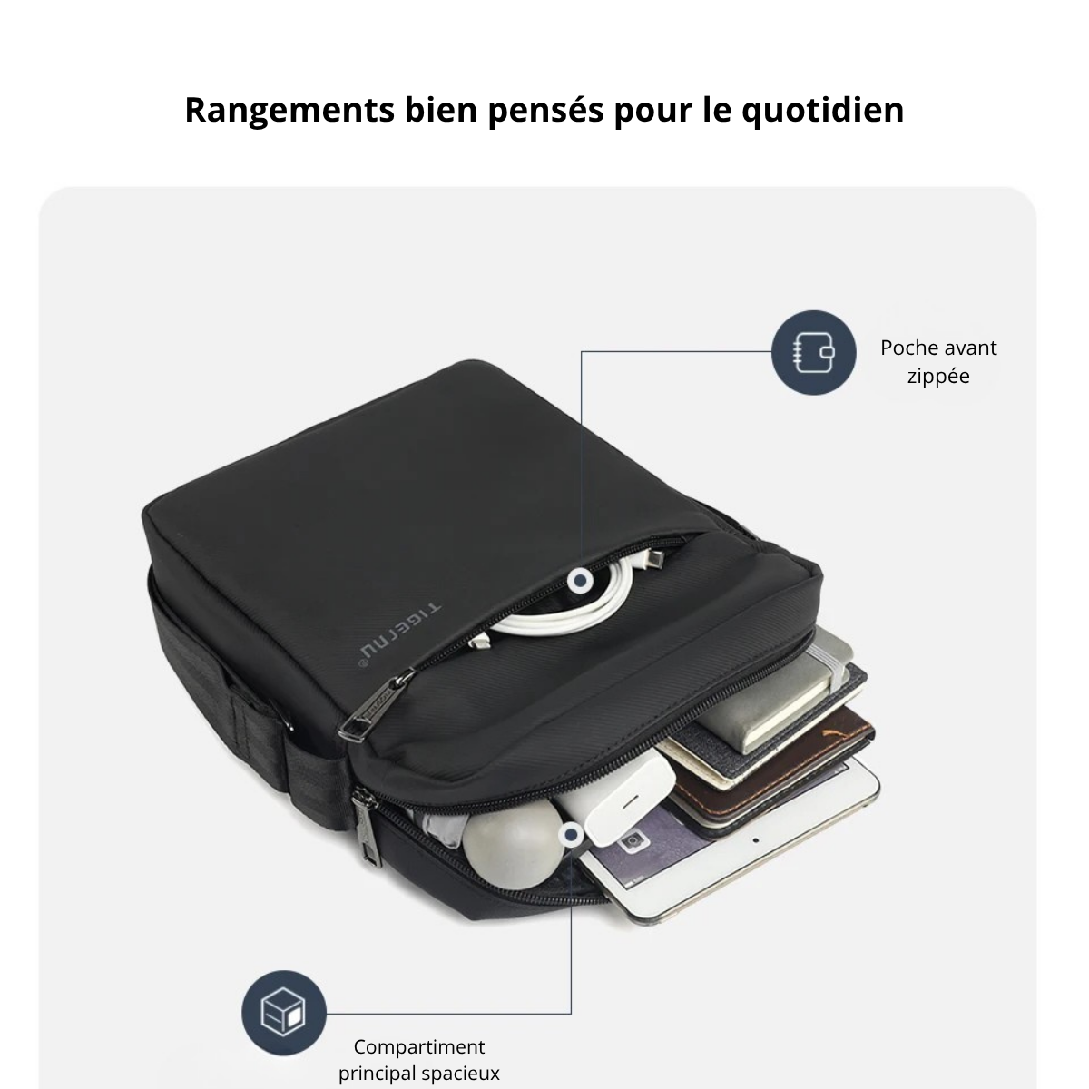 Gasparo – Petite Sacoche Homme Étanche et Élégante pour iPad