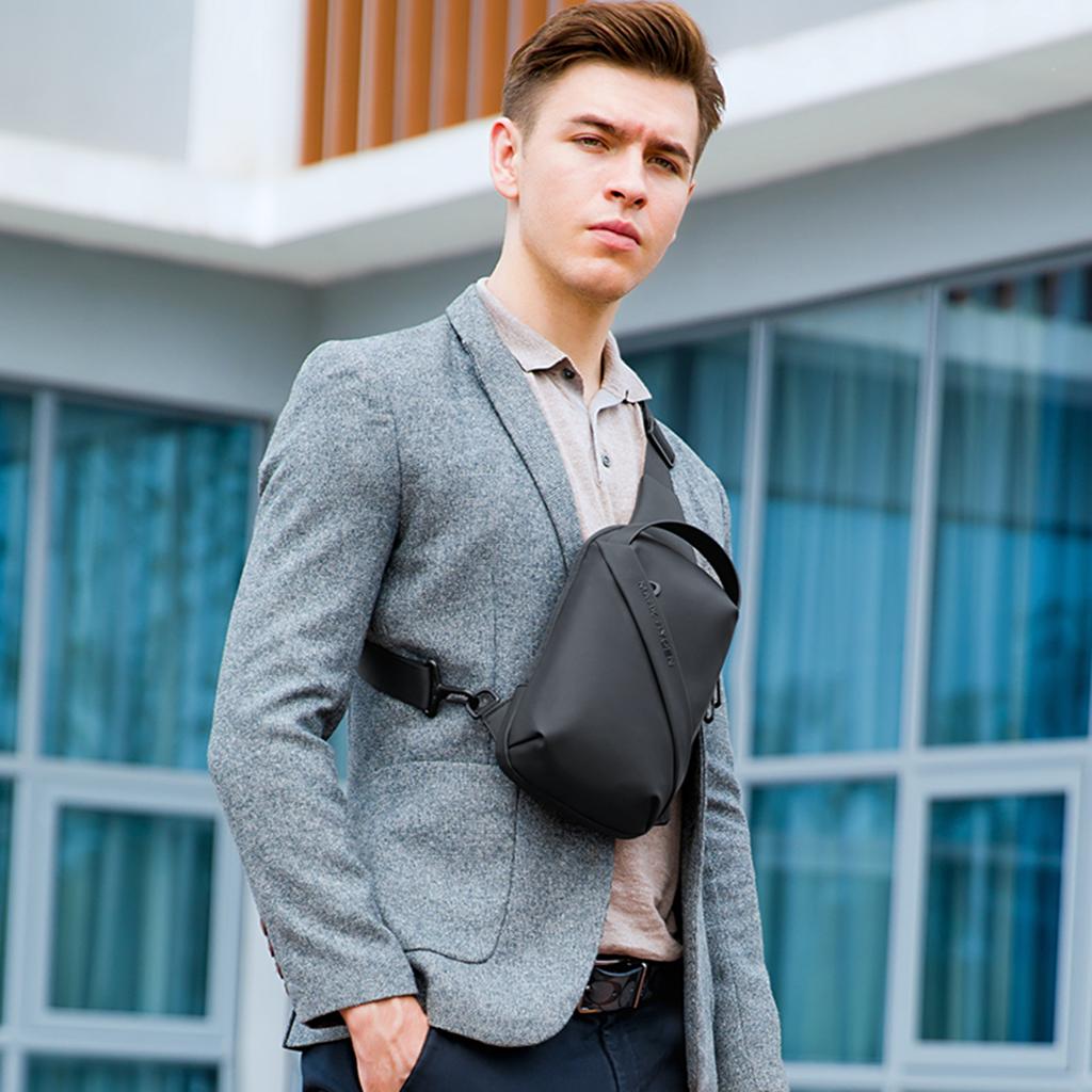 Renato – Sacoche Bandoulière Homme Confortable pour Ville et Moto