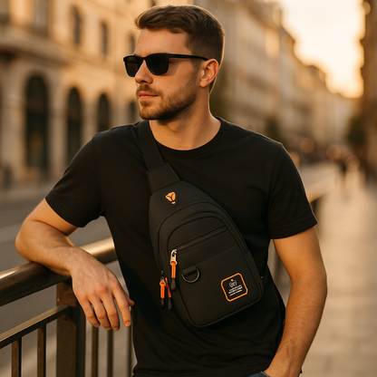 Luca –  Sacoche Bandoulière Homme Imperméable Urbaine et Polyvalente