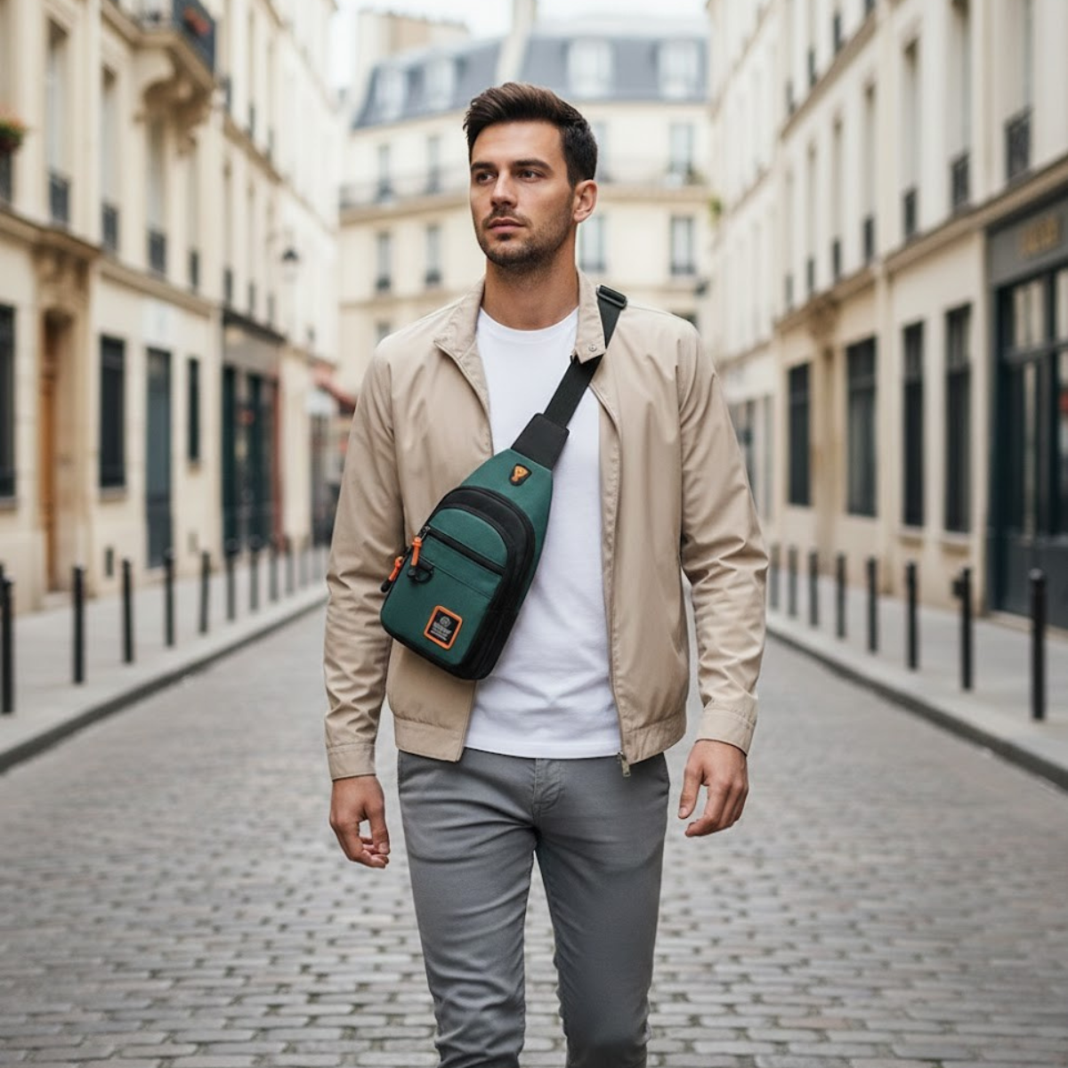 Luca –  Sacoche Bandoulière Homme Imperméable Urbaine et Polyvalente