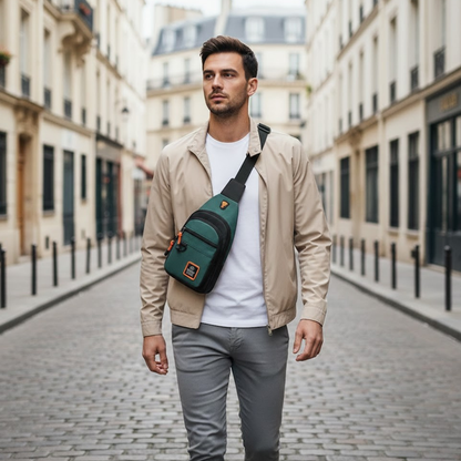 Luca –  Sacoche Bandoulière Homme Imperméable Urbaine et Polyvalente