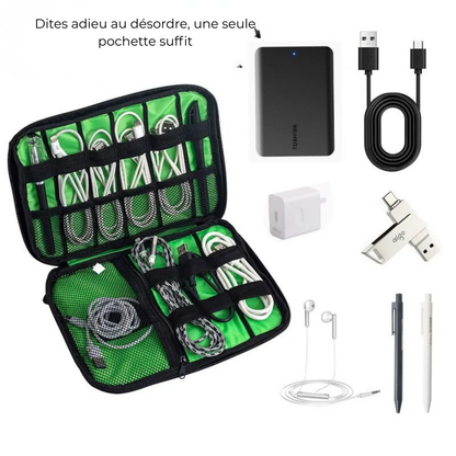Organiseur de Câbles & Accessoires – Grande Capacité, Étanche et Ultra-Pratique