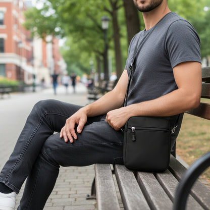Fabio – Petite Sacoche Homme Compacte pour Téléphone et Quotidien