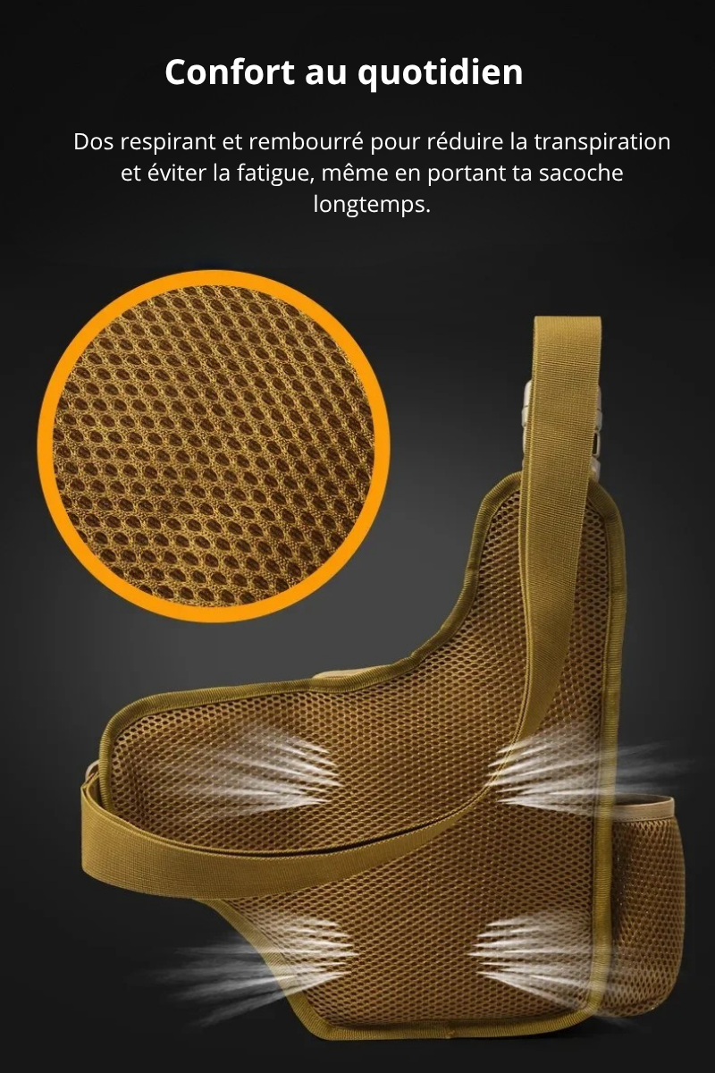 Cesare – Sacoche Bandoulière Homme Polyvalente pour Sport et Plein Air