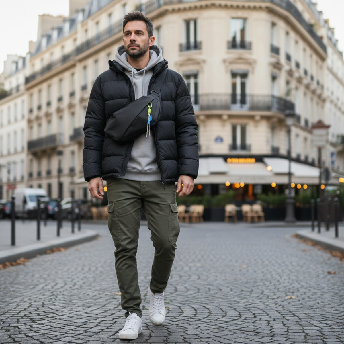 Ruggero – Sacoche Bandoulière Homme Grande Capacité pour Sport et Voyage