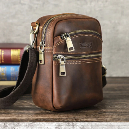 Christoforo – Petite Sacoche Homme en Cuir Élégante et Robuste