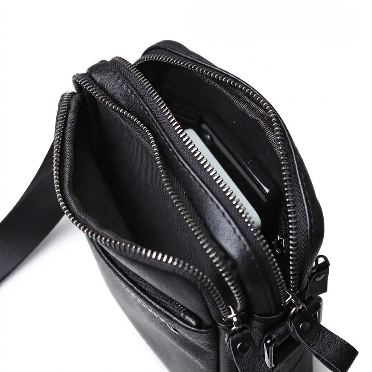 Dino – Sacoche Bandoulière Homme Cuir Multipoches