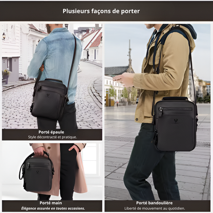 Enzo – Sacoche Bandoulière Homme Authentique en Cuir Vintage