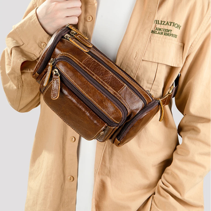 Mario – Sacoche Banane Homme en Cuir pour Style et Aventure