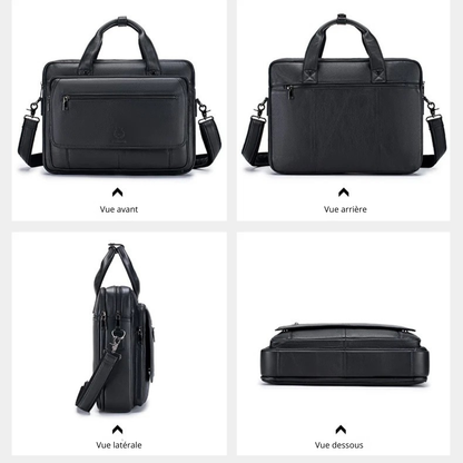 Pellegrino – Sacoche Ordinateur Homme en Cuir Professionnelle