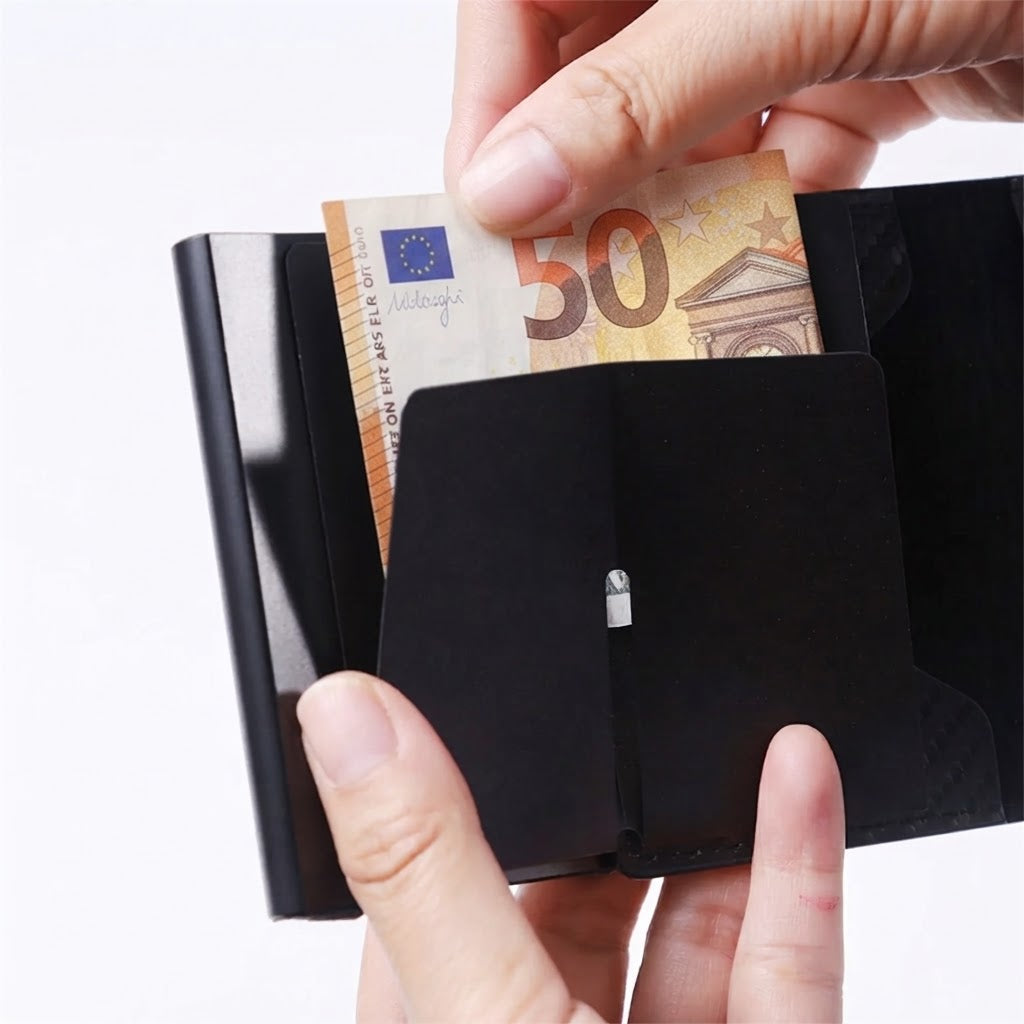 Porte-Cartes RFID en Cuir Minimaliste