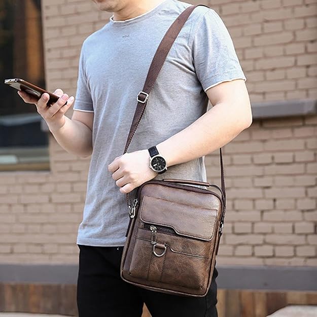 Vittorio – Petite Sacoche Homme Polyvalente pour Travail et Quotidien