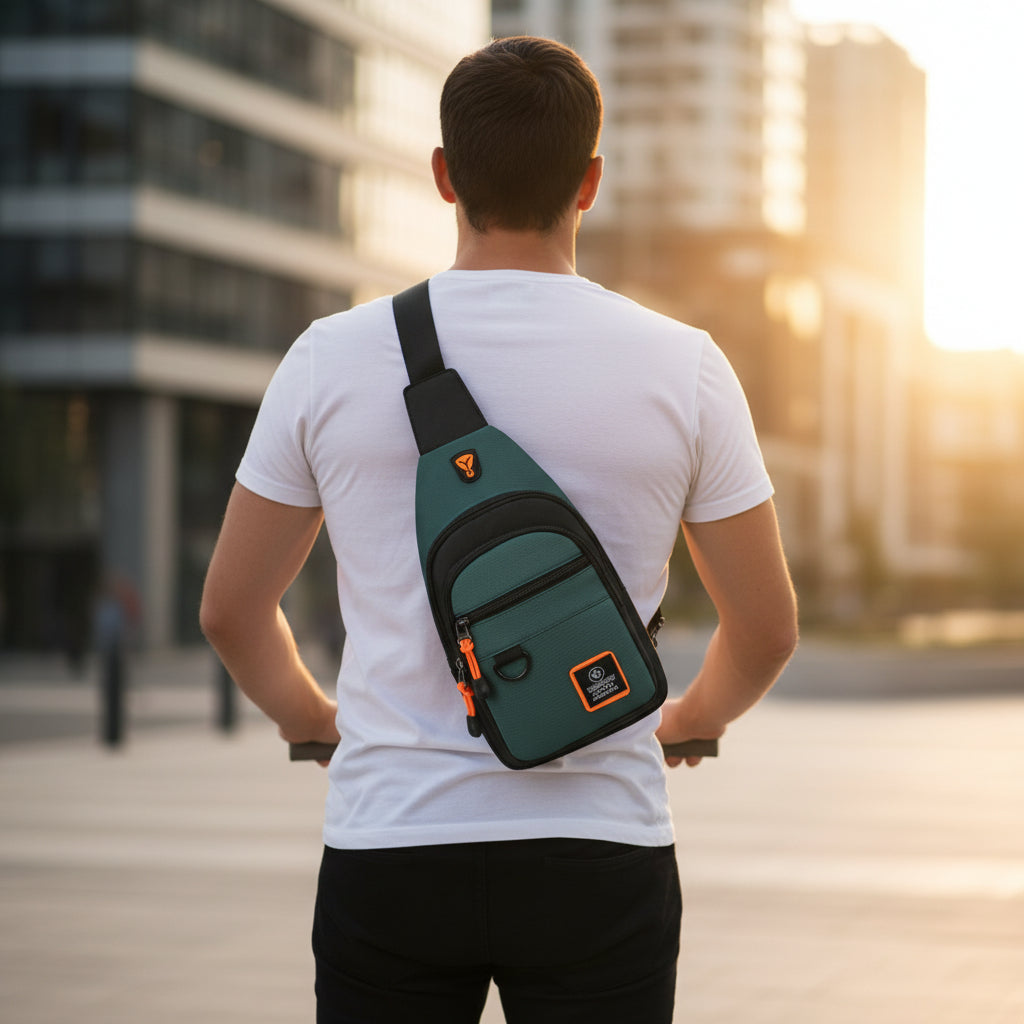 Luca –  Sacoche Bandoulière Homme Imperméable Urbaine et Polyvalente