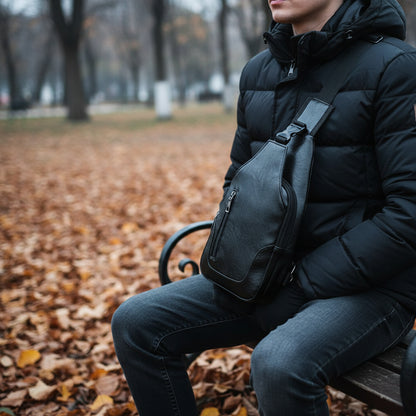 Walter – Sacoche Bandoulière Homme avec Port USB, Élégance et Fonctionnalité Réunies