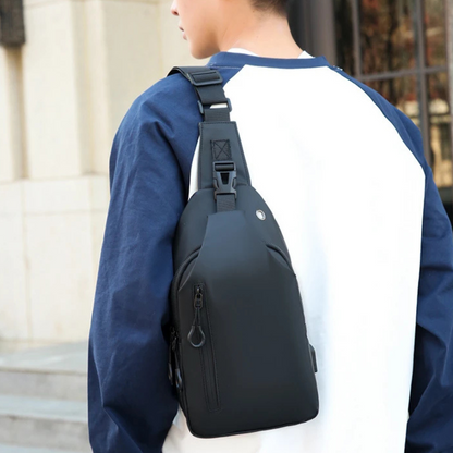 Gianni – Sacoche Bandoulière Homme Connectée avec Port USB