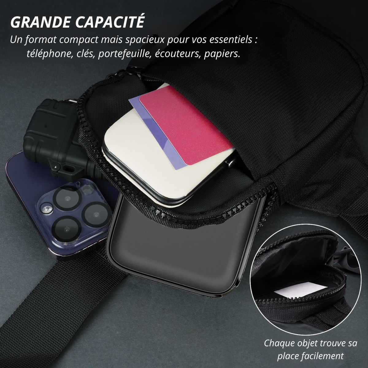 Daniele – Sacoche Bandoulière Homme Waterproof pour Liberté de Mouvement