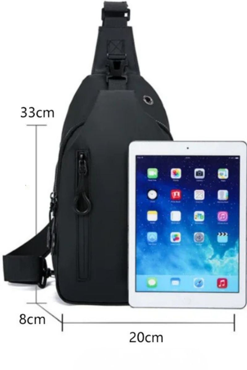 Gianni – Sacoche Bandoulière Homme Connectée avec Port USB