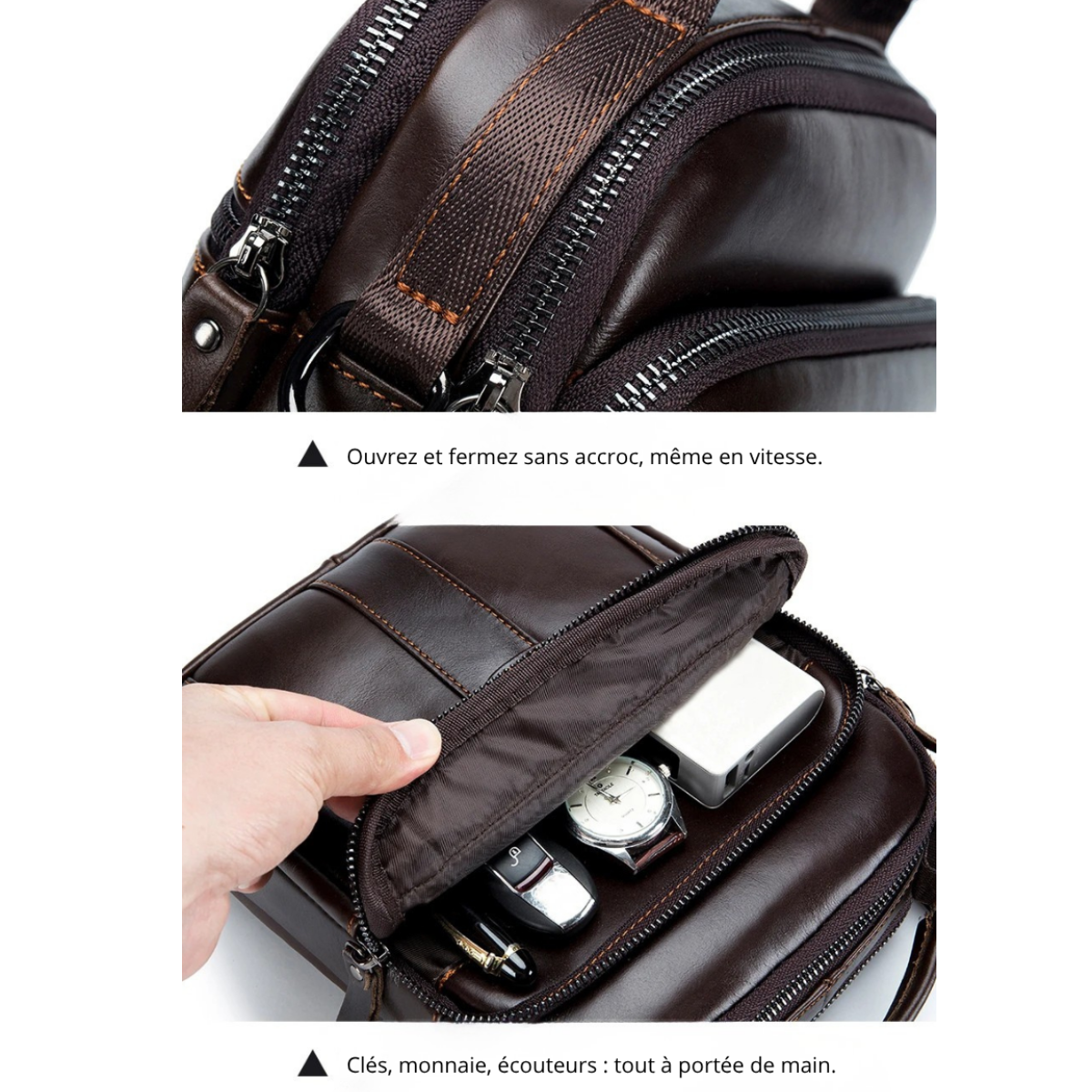 Paolo – Sacoche Bandoulière Homme Stylée en Cuir Rétro