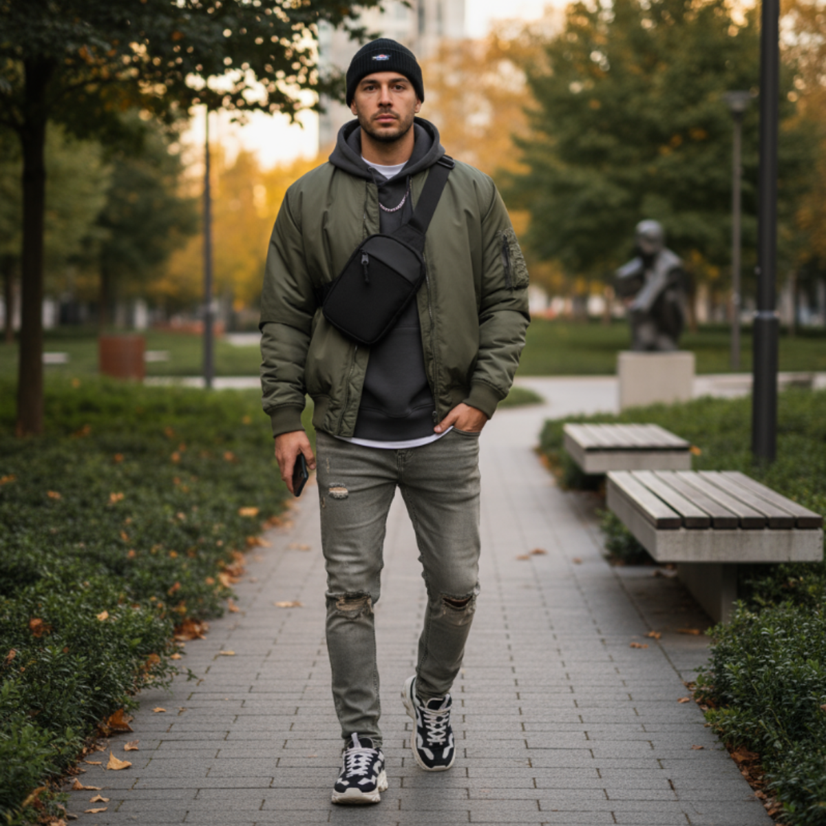 Daniele – Sacoche Bandoulière Homme Waterproof pour Liberté de Mouvement