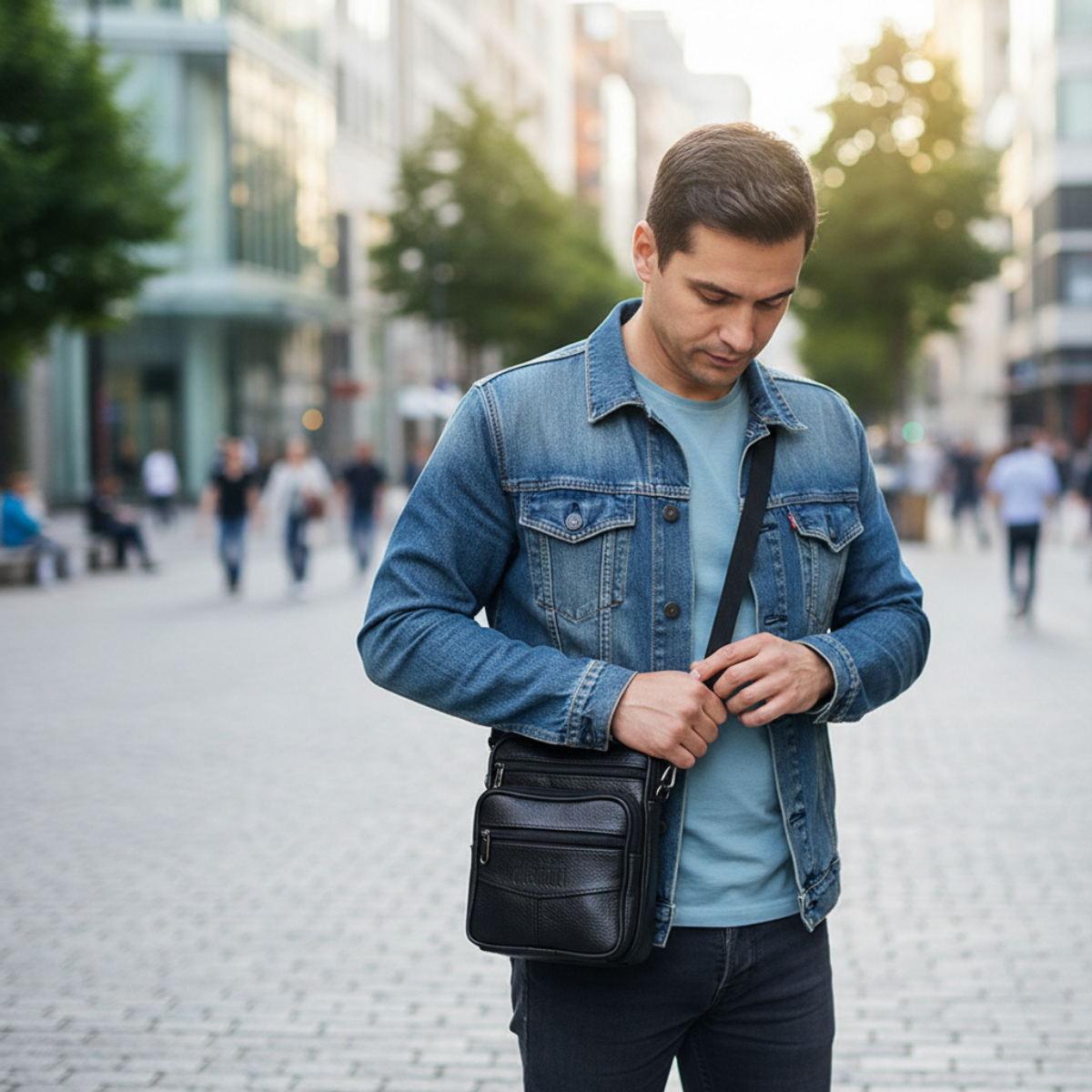 Nicolo – Petite Sacoche Homme Polyvalente pour Voyage et Quotidien