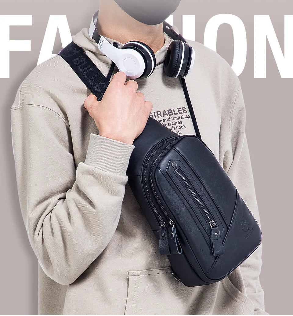 Salvatore – Sacoche Bandoulière Homme Multifonction en Cuir