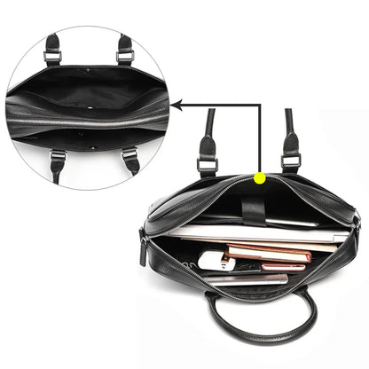 Adriano – Sacoche Ordinateur Homme en Cuir Authentique