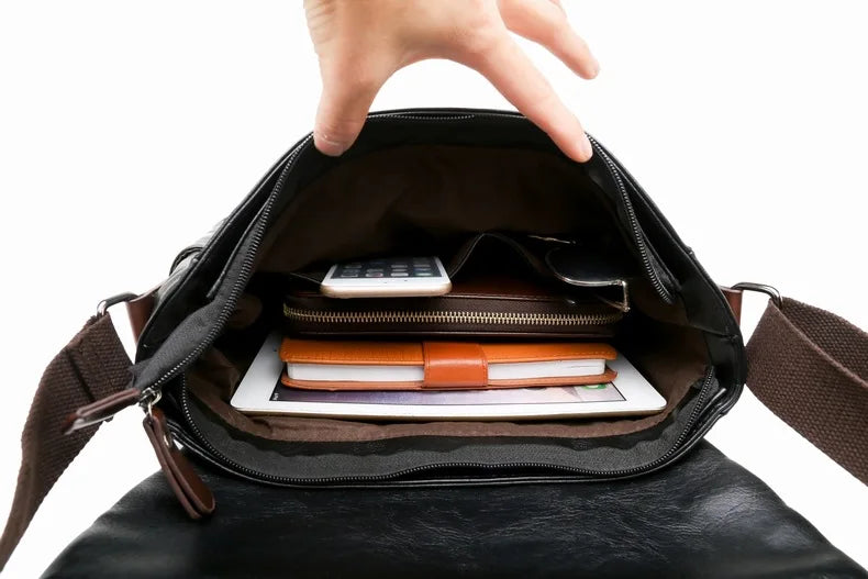 Flavio – Sacoche Homme Luxe Bandoulière en Cuir PU & Style Urbain Chic