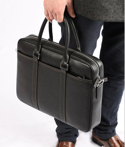 Adriano – Sacoche Ordinateur Homme en Cuir Authentique