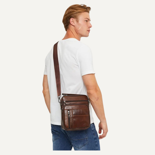 Salvo – Sacoche Homme Luxe en Cuir Véritable & Élégance Décontractée